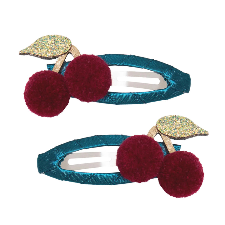 Mimi & Lula Pom Pom Cherries Hair Clips