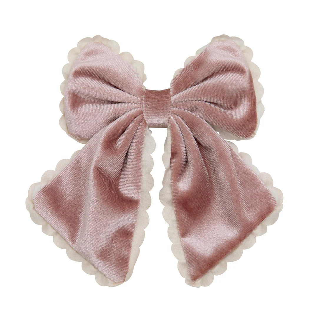 Mimi & Lula Scalloped Edge Velvet Bow