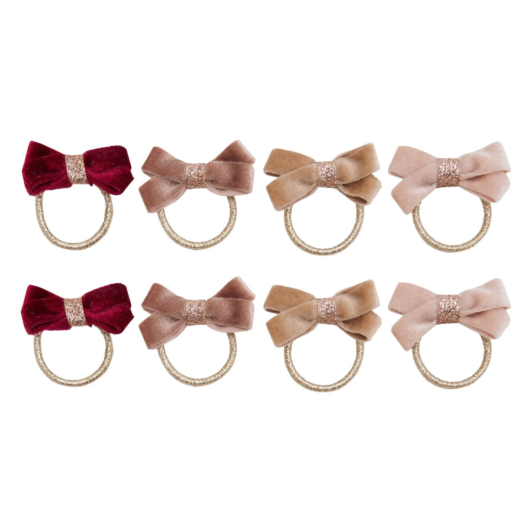 Mimi & Lula Glitter Velvet Bow Hair Ties
