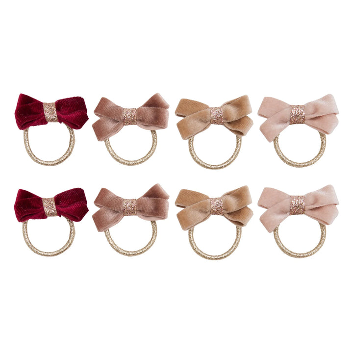 Mimi & Lula Glitter Velvet Bow Hair Ties