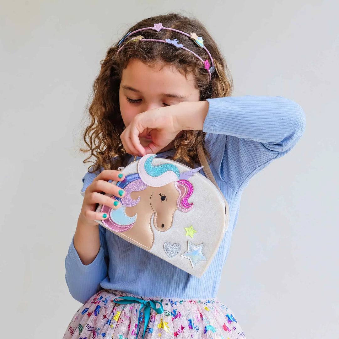 Mimi & Lula Velvet Unicorn Bag