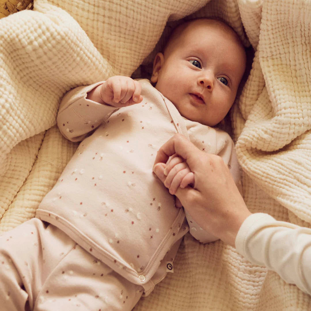 Musli By Green Cotton Stars Cardigan & Pants Set - Nightengale/Walnut