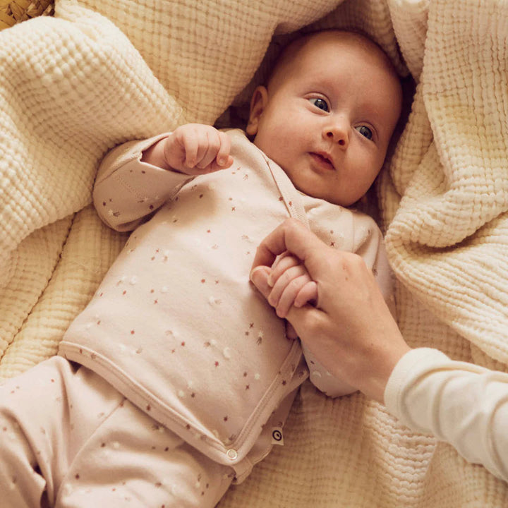 Musli By Green Cotton Stars Cardigan & Pants Set - Nightengale/Walnut