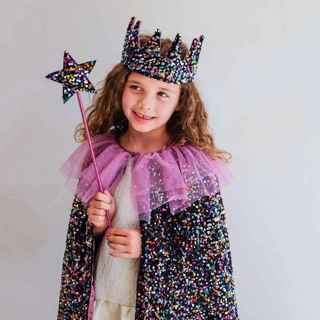 Mimi & Lula Ruffle Dazzle Sequin Cape
