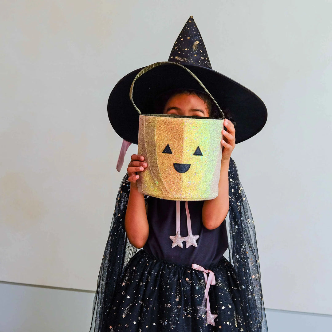 Mimi & Lula Glitter Pumpkin Trick Or Treat Bag