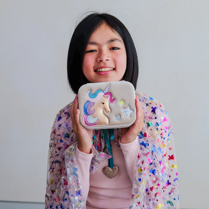 Mimi & Lula Velvet Unicorn Jewelry Box