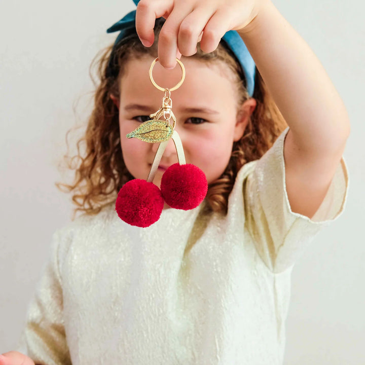 Mimi & Lula Pom Pom Cherries Keyring