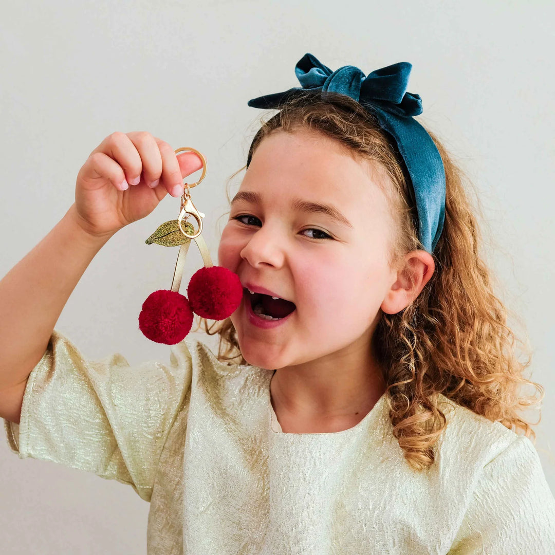 Mimi & Lula Pom Pom Cherries Keyring