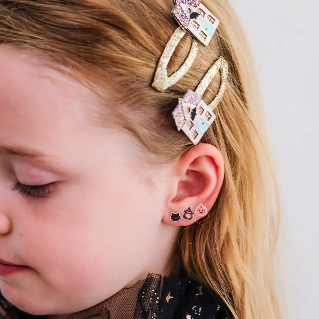 Mimi & Lula Haunted House Stick On Earrings
