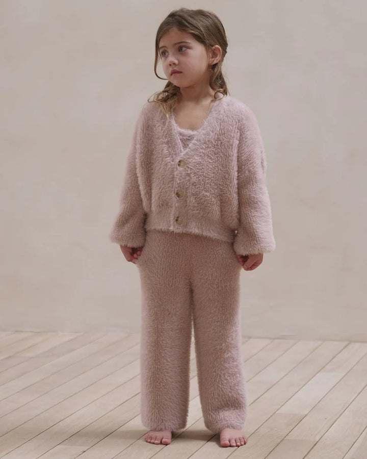 Rylee + Cru Fuzzy Knit Set - Blush