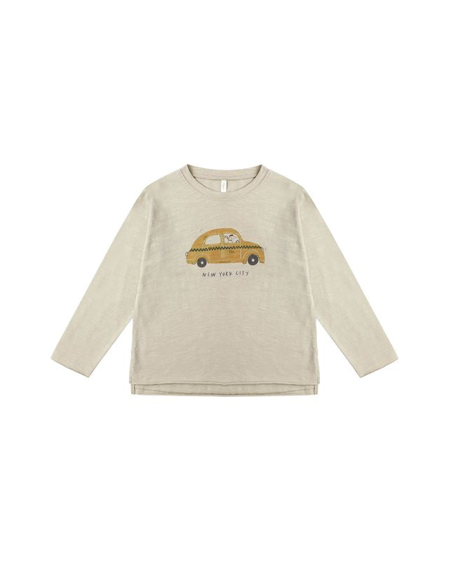 Rylee + Cru Raw Edge Long Sleeve Tee - Taxi
