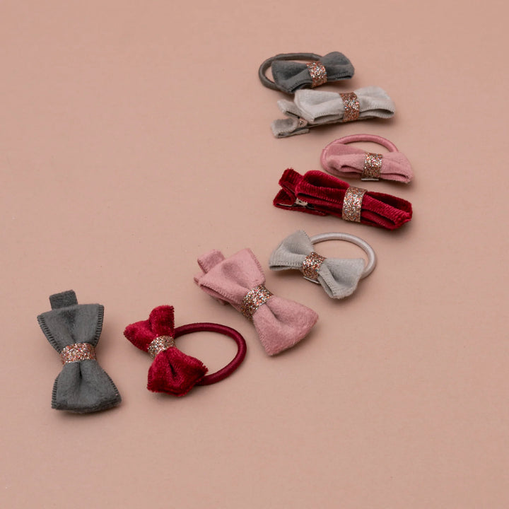 Mimi & Lula Christmas Velvet Bow Clips