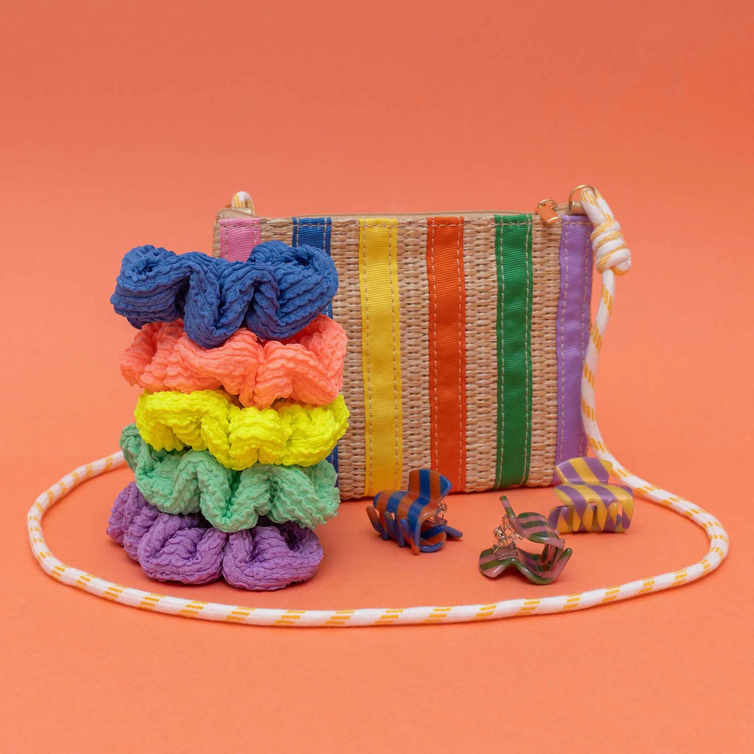 Mimi & Lula Striped Straw Bag