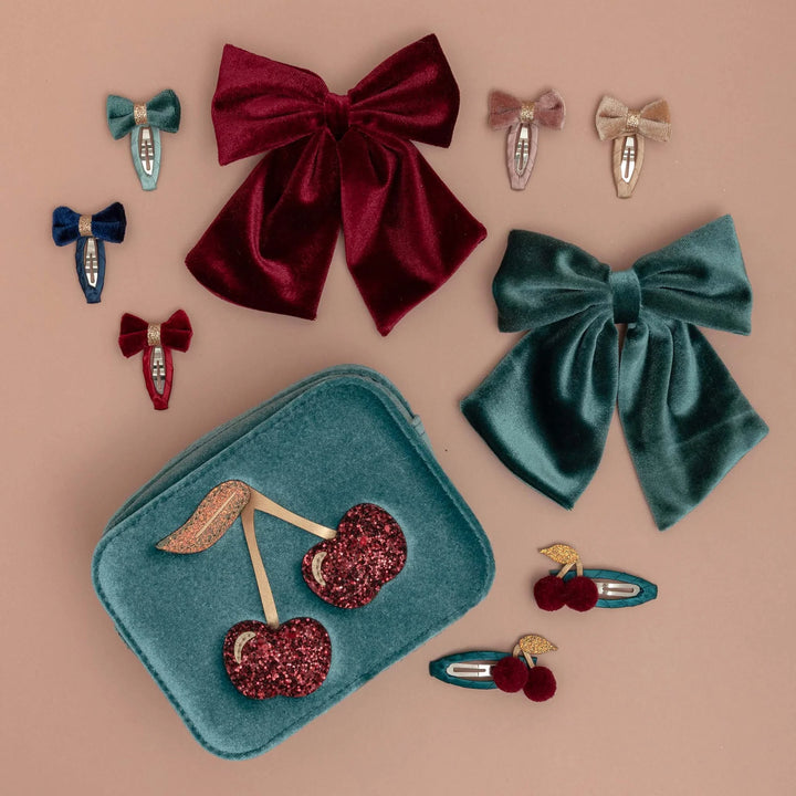 Mimi & Lula Tinkerbell Velvet Bow Mini Clip