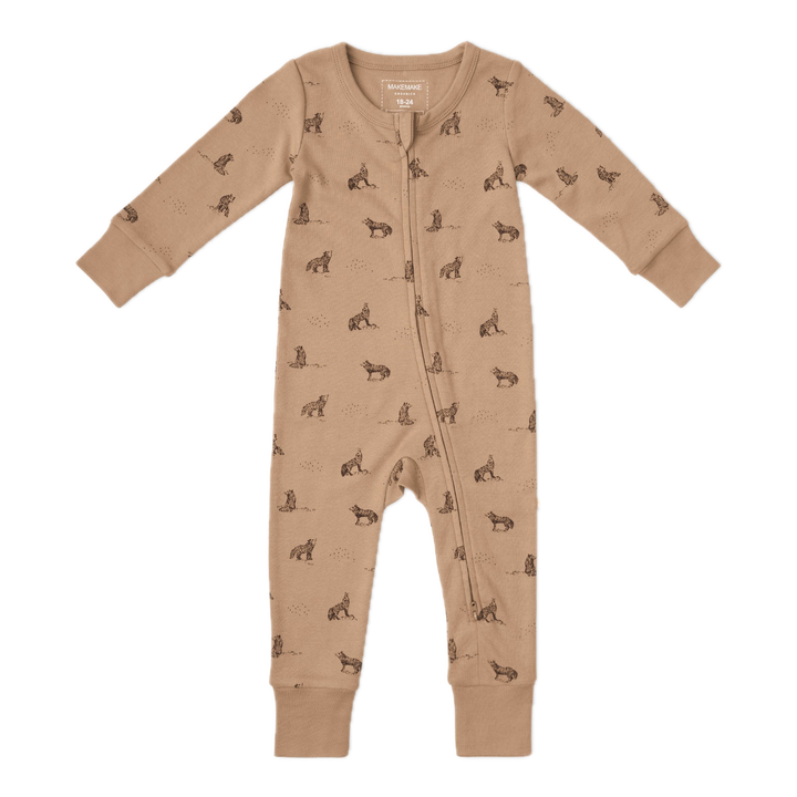 Makemake Organics 2-Way Zip Romper - Woodland Fox