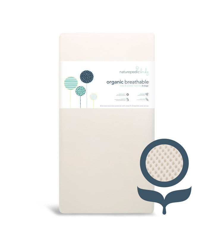 Naturepedic Breathable Organic 2-Stage Baby Crib Mattress
