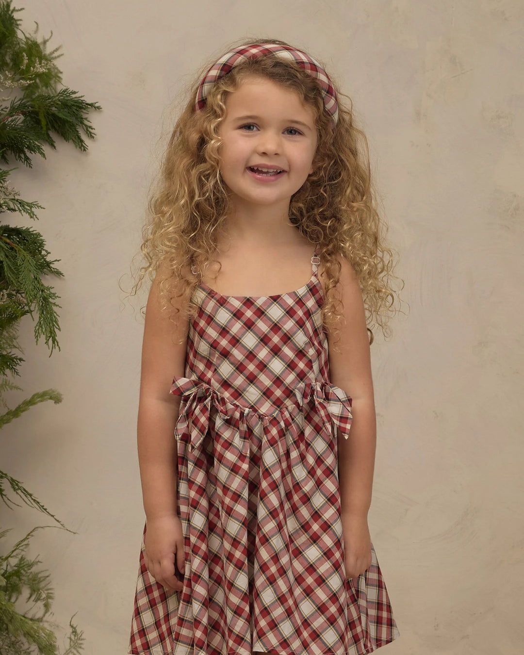 Noralee Padded Headband - Holiday Tartan