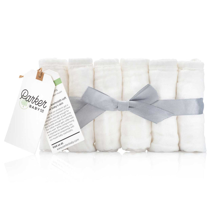 Parker Baby Co. Muslin Cotton Baby Washcloths - 6 Pack