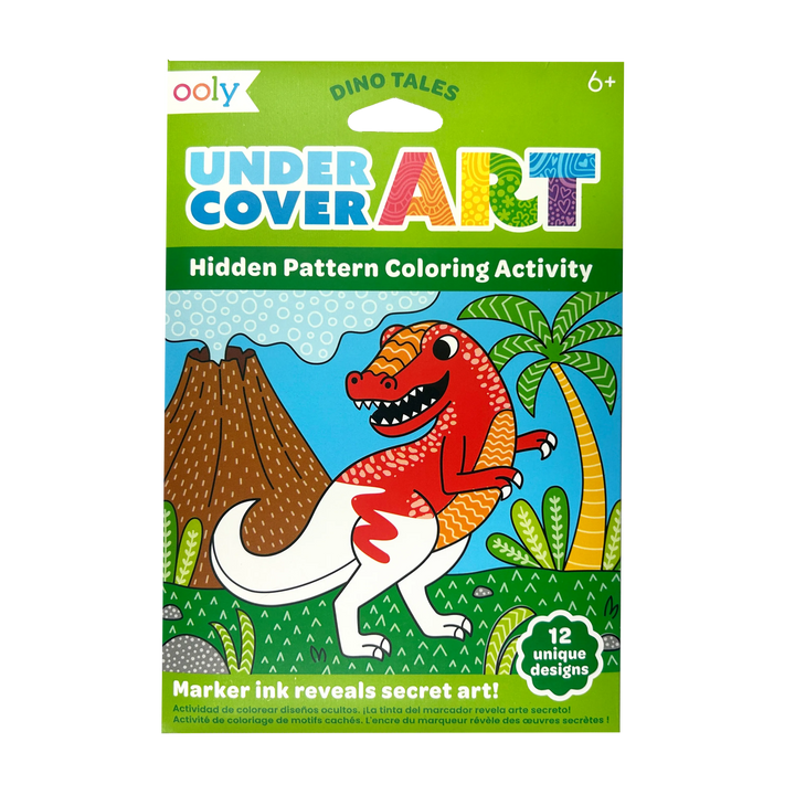 Ooly Undercover Art Hidden Pattern Coloring Activity - Dino-tastic