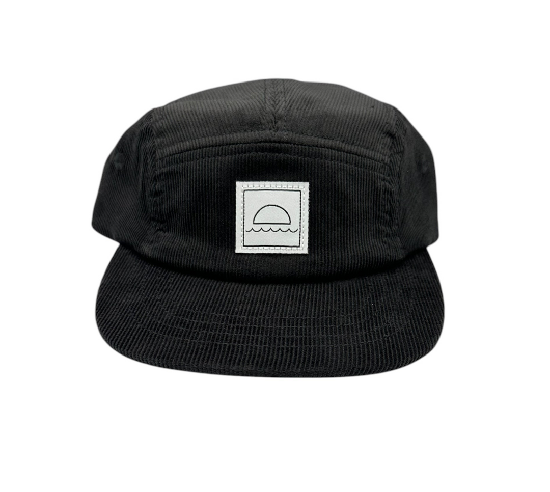 Hey August Corduroy Five Panel Hat - Obsidian Cord