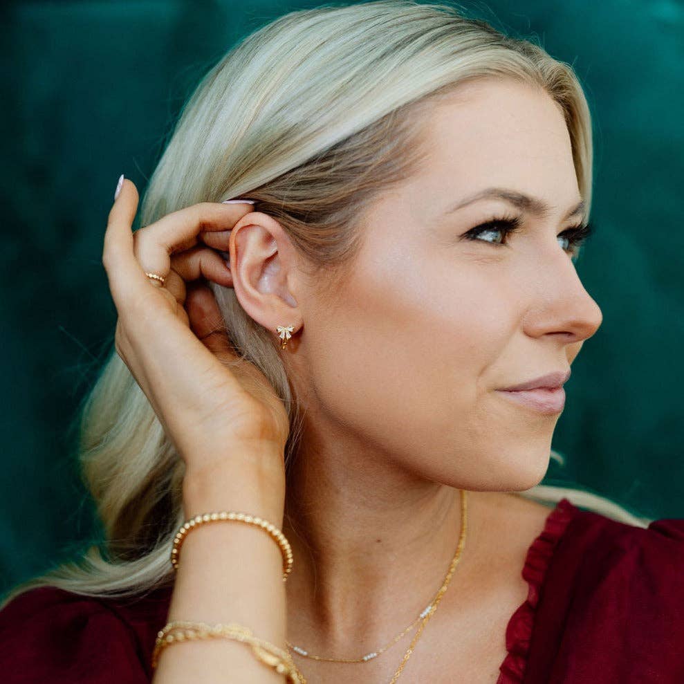 Mauve Jewelry Co. Lucy Diamond Bow Hoops