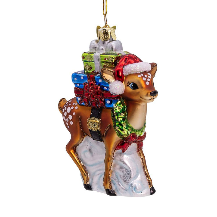 Kurt S. Adler Noble Gems™ Glass Reindeer With Gifts