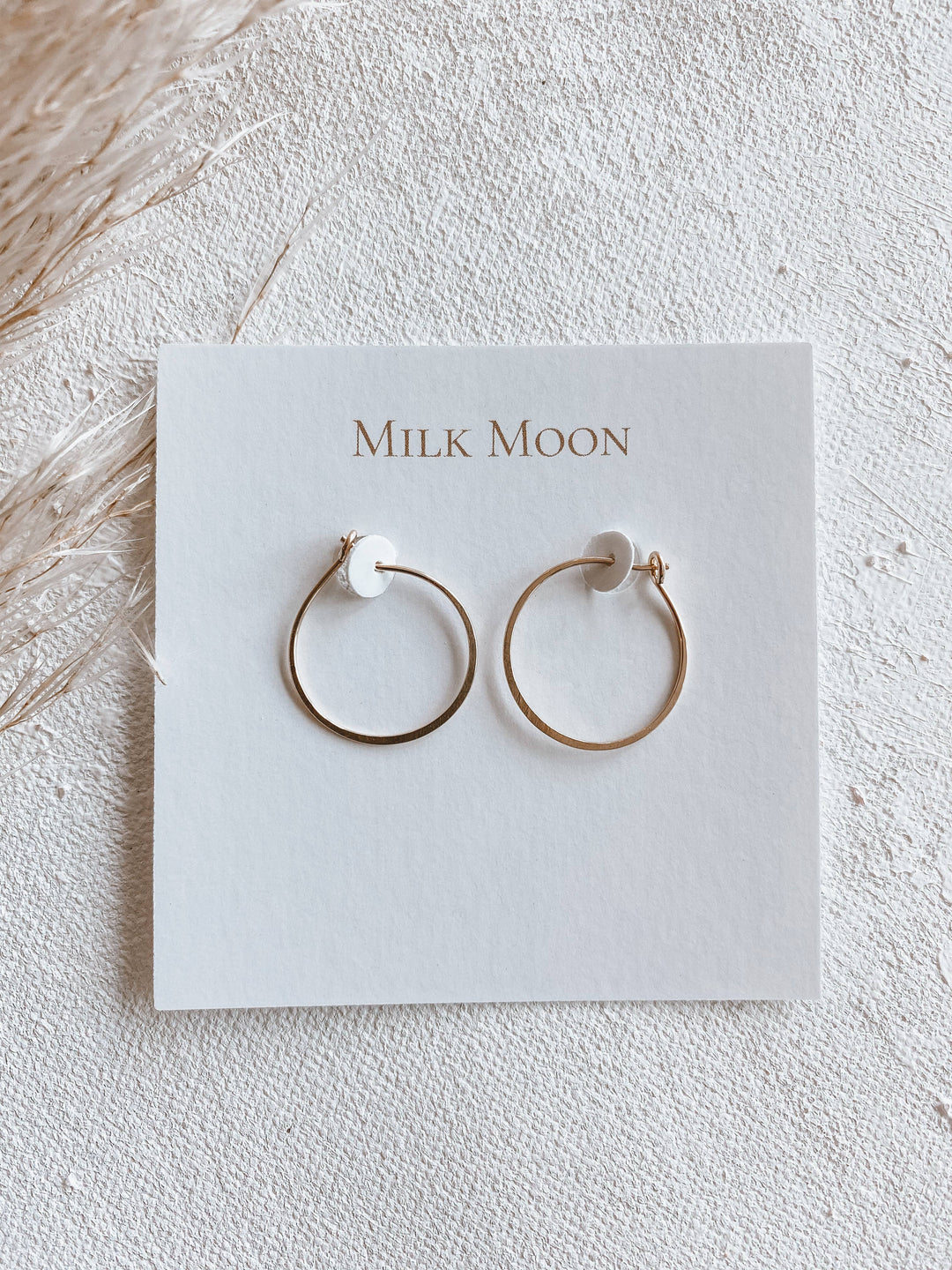 Milk Moon Minimalist Hoops