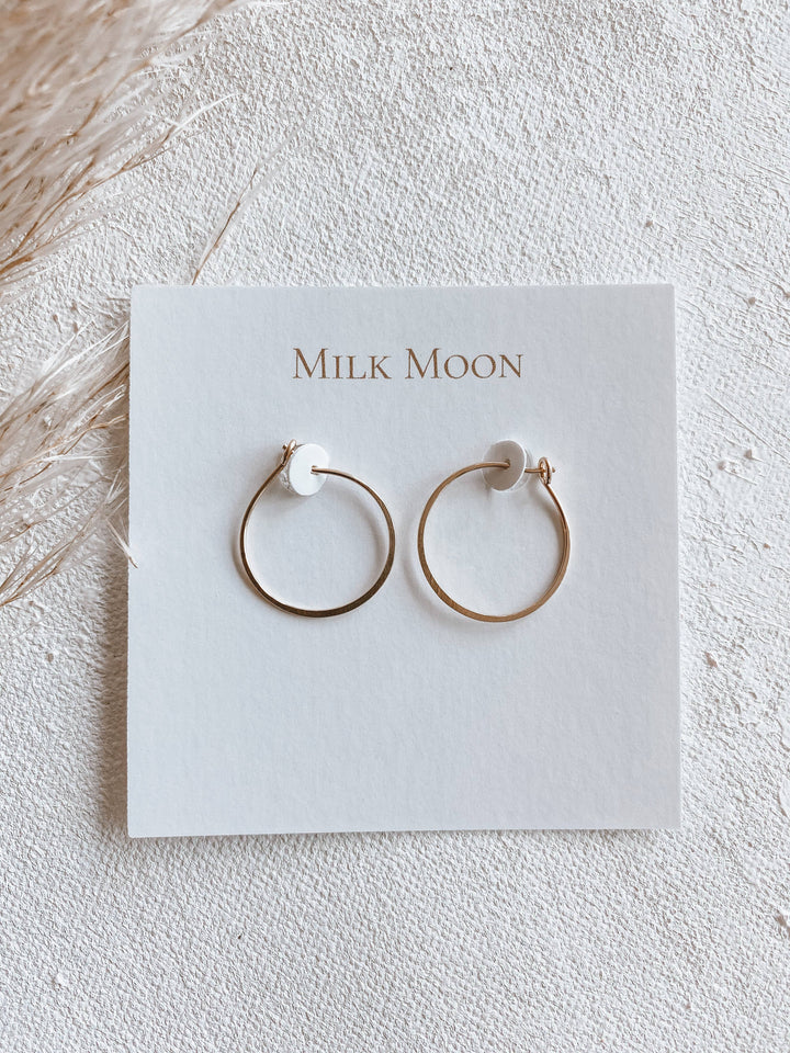Milk Moon Minimalist Hoops
