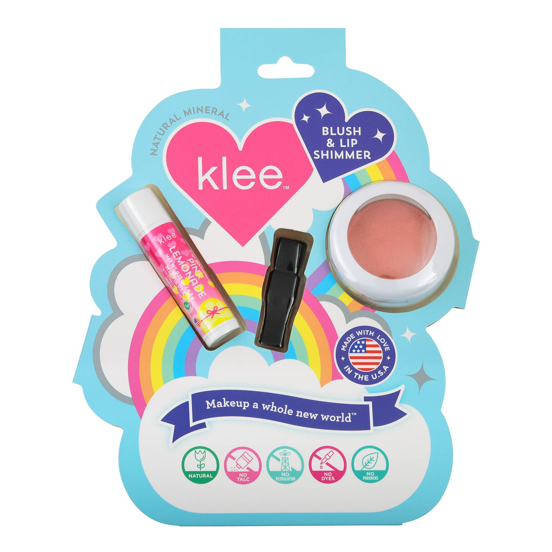 Klee Kids Cotton Candy Whisper - Blush and Lip Shimmer Set