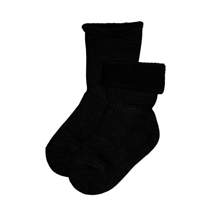 Menique Merino Sherpa Warm Socks- Black 6-24m