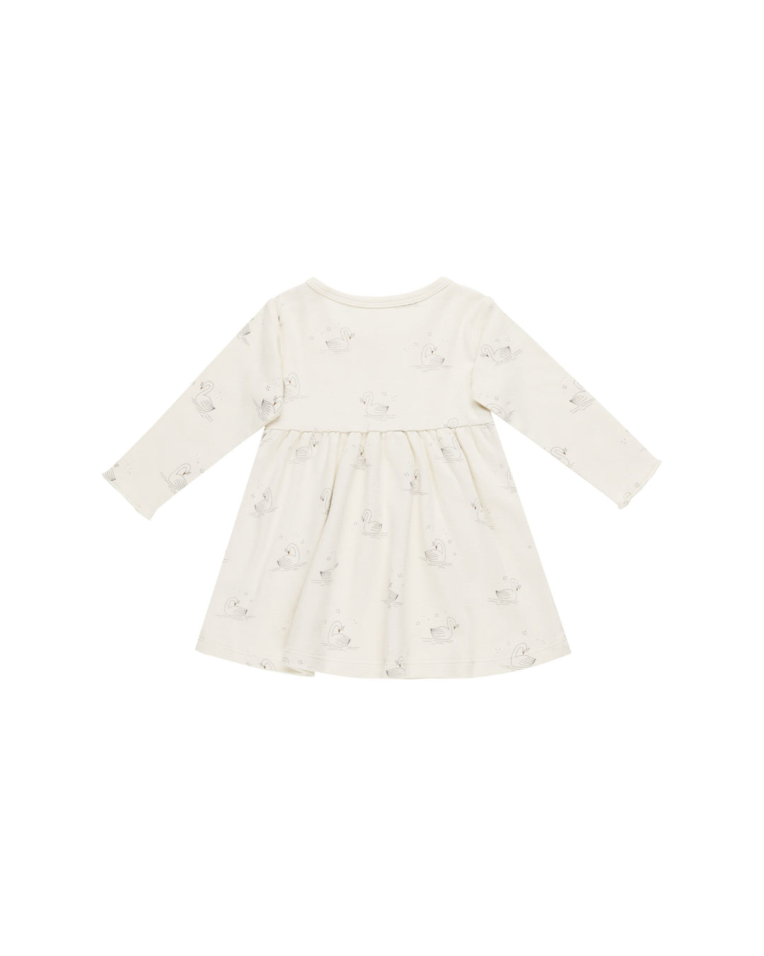 Quincy Mae Long Sleeve Baby Dress - Swans