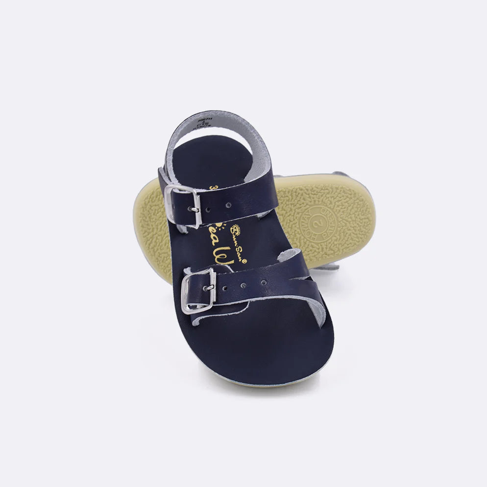 Hoy Shoes Salt Water Sandals - Sun-San Sea Wee Navy