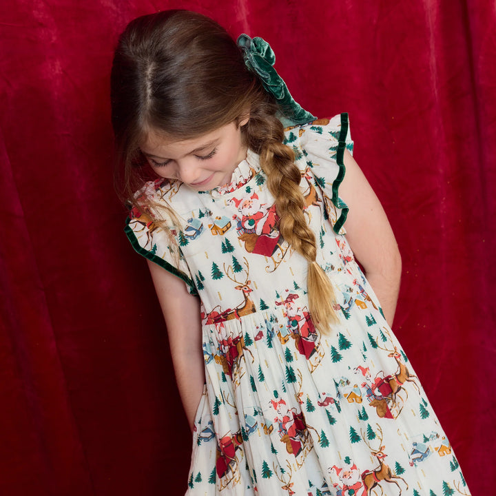 Pink Chicken Jennifer Dress - Santa Sleigh