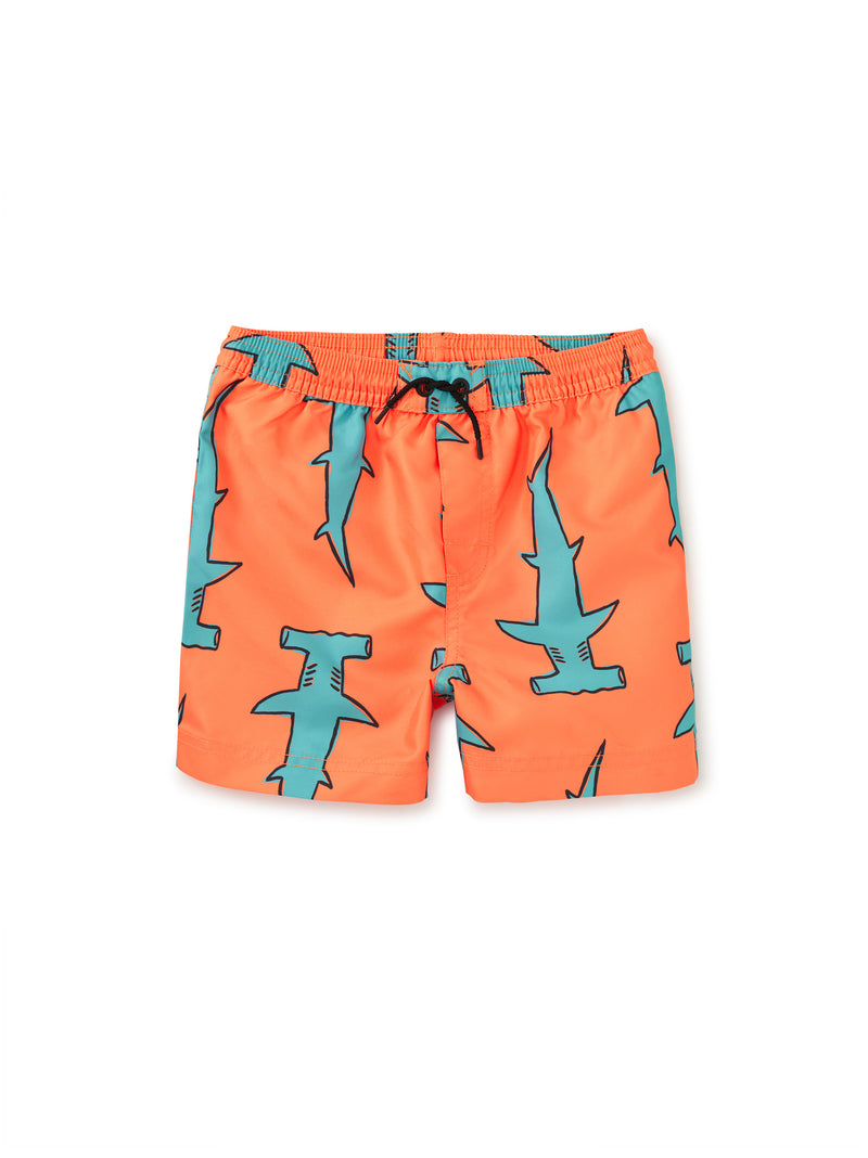 Tea Collection Shortie Swim Trunks - Hammerhead Sharks