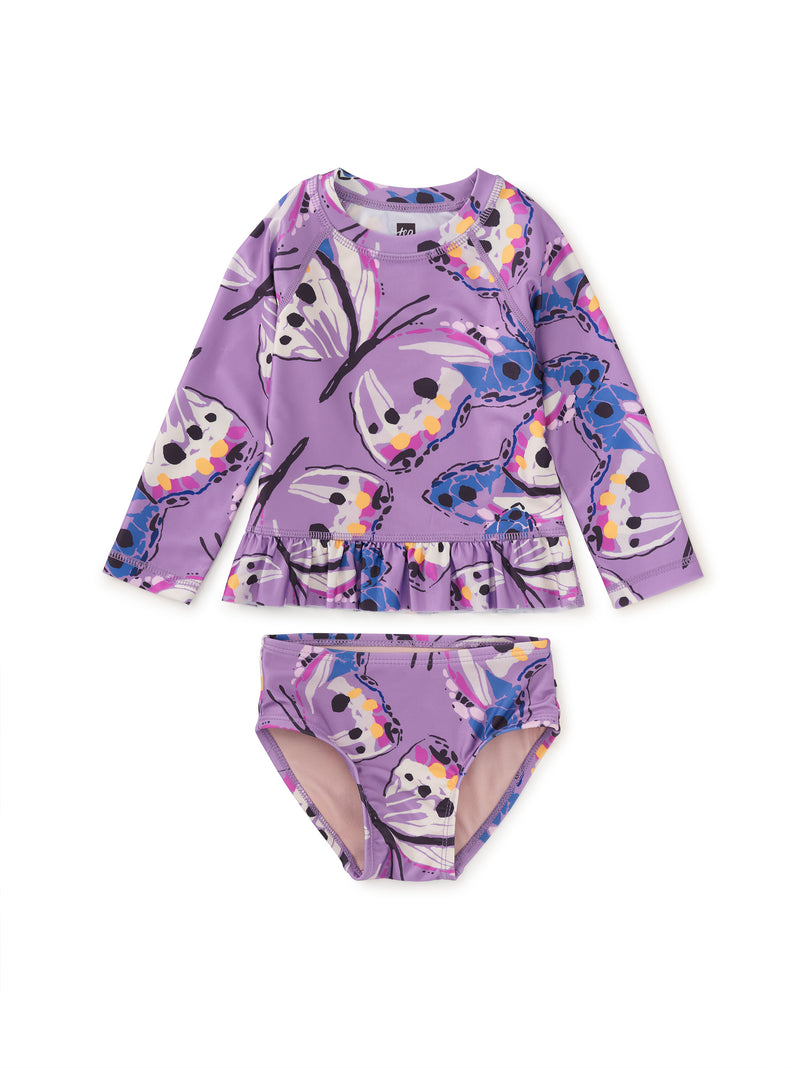 Tea Collection Rash Guard Baby Swim Set - Carnival Butterfly