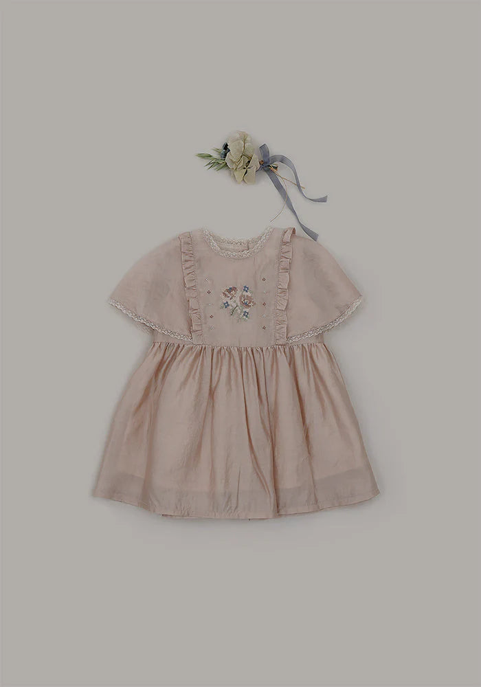 Louisiella Shannon Dress - Peach Beige