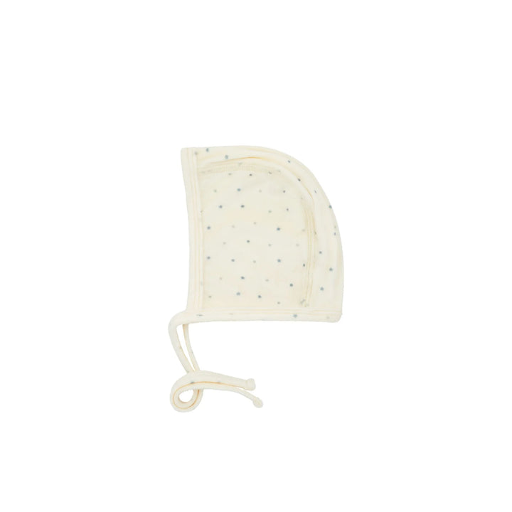 Noggi Velour Dot Pattern Bonnet - Stars