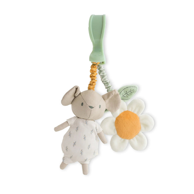 Saro Baby Spring Cottage Rattle - White Flower