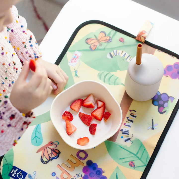 Jaq Jaq Bird Bugs Activity Chalk Place Mat