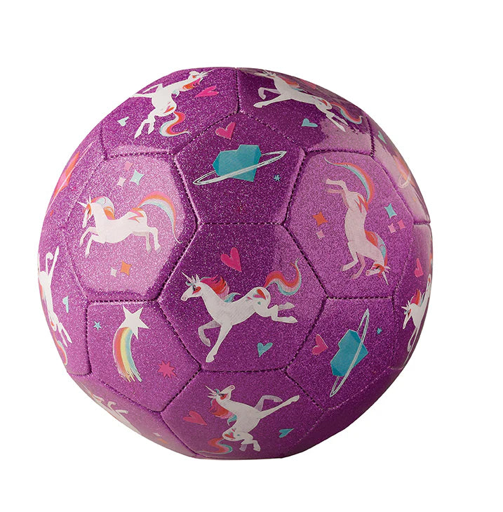 Crocodile Creek Glitter Soccer Ball Size 3 - Unicorn Galaxy