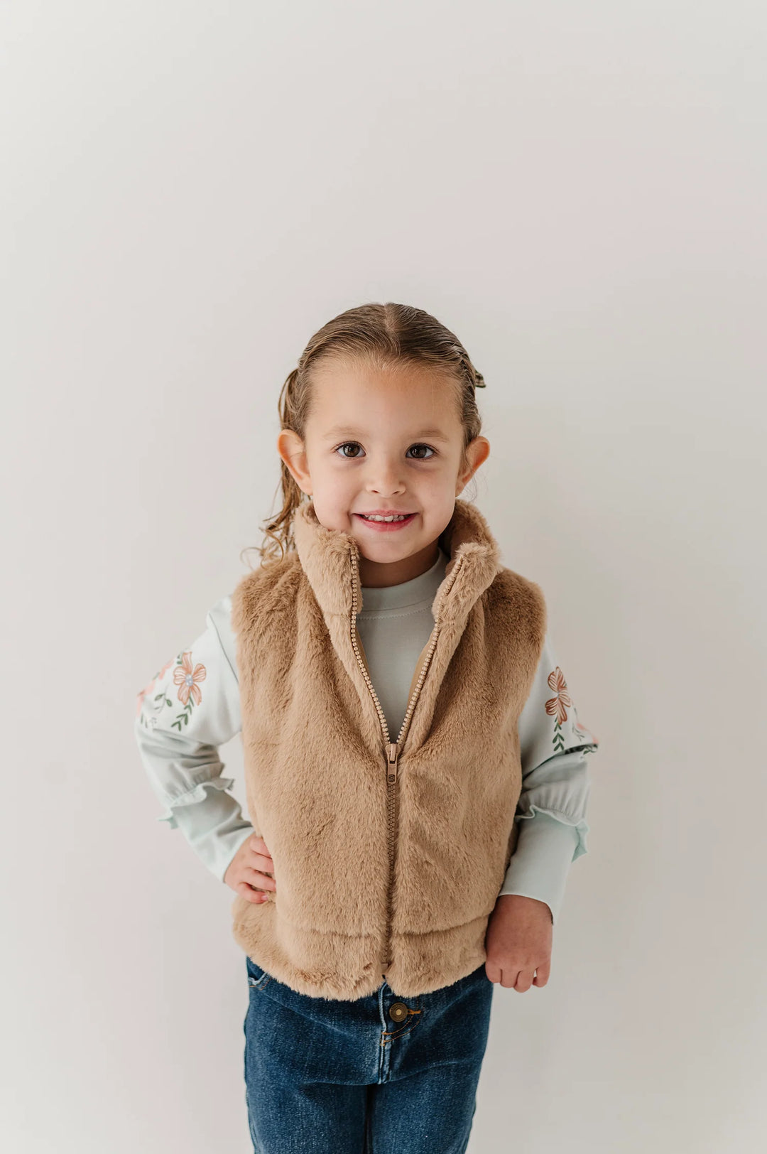 Babysprouts Fur Vest - Beige