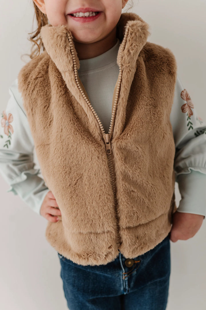 Babysprouts Fur Vest - Beige