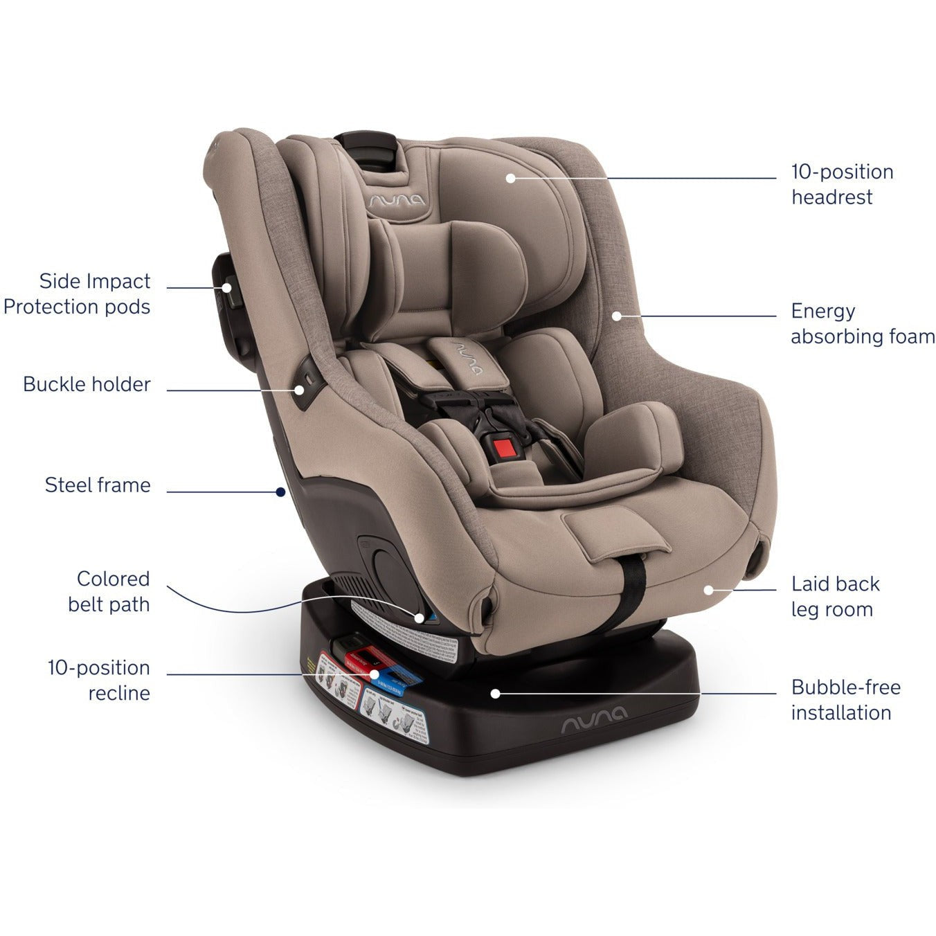 Nuna RAVA Fire Retardant-Free Convertible Car Seat – Hopscotch Kids