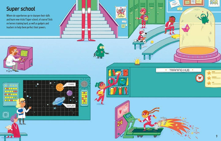 Usborne First Sticker Book Superheroes