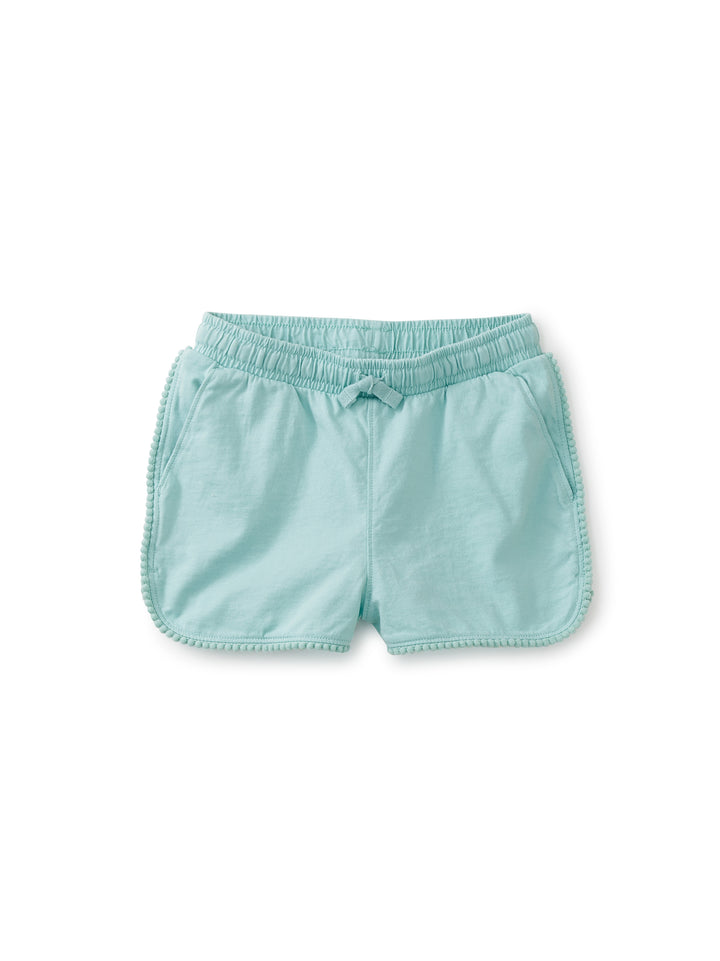 Tea Collection Pom-Pom Gym Shorts - Canal Blue