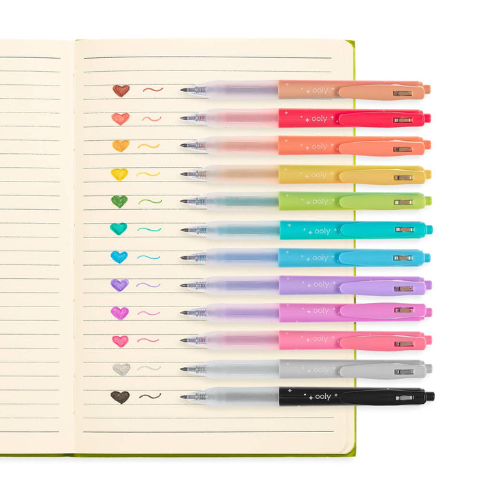 Ooly Oh My Glitter! Retractable Glitter Ink Gel Pens (Set of 12)