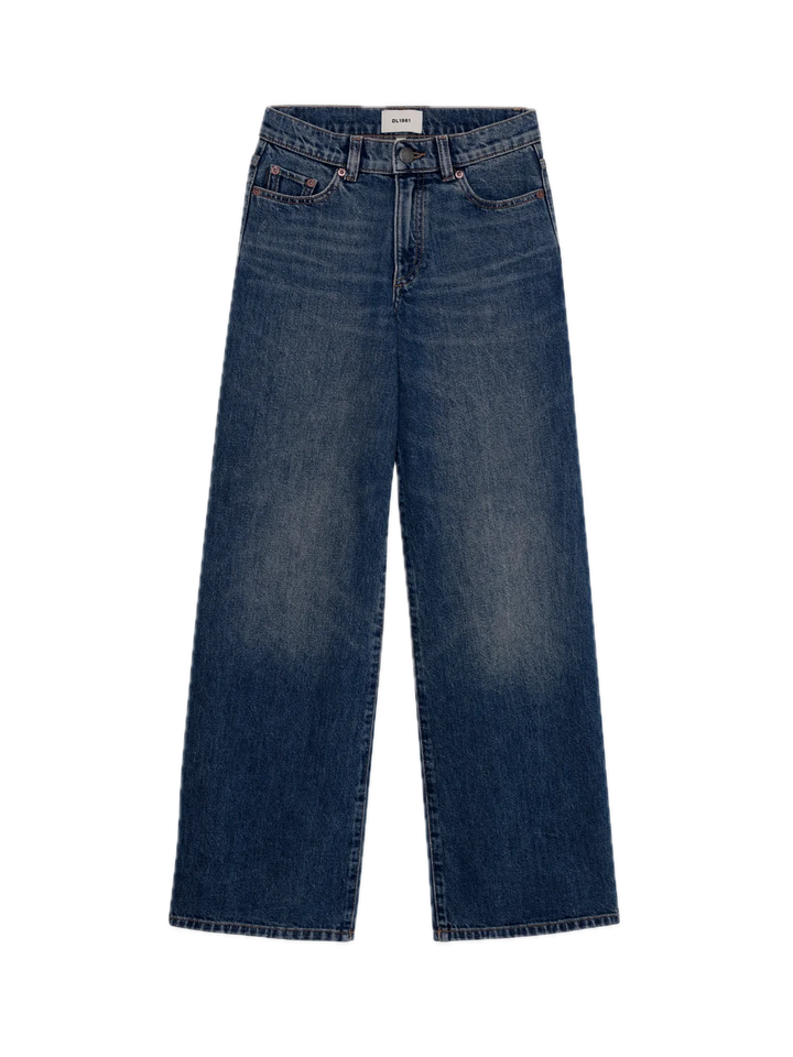 DL1961 Mason Baggy Wide Leg Jeans - Tinted Dark