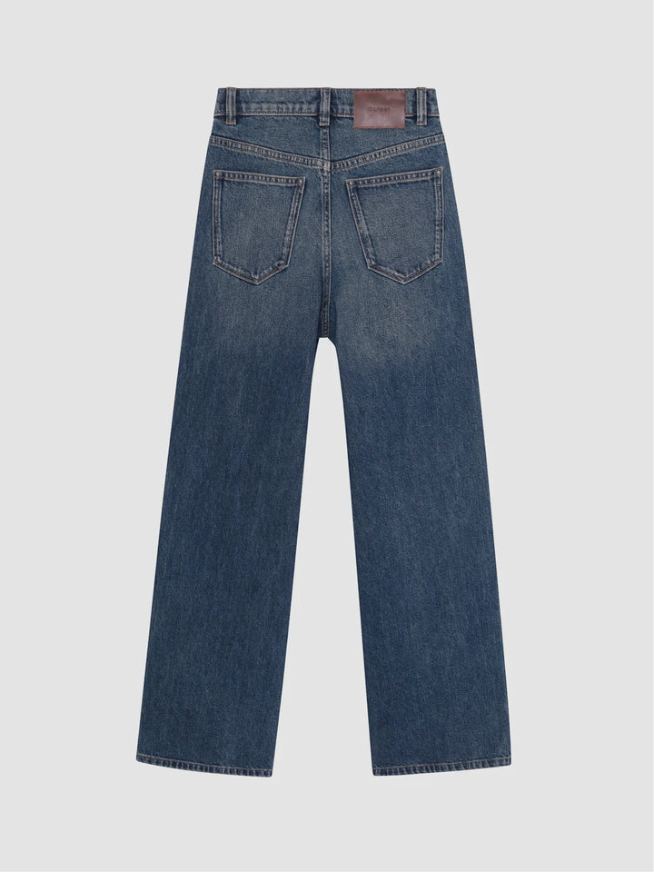 DL1961 Mason Baggy Wide Leg Jeans - Tinted Dark