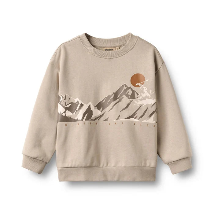 Wheat Ellis Winter Ski Club Sweatshirt - Grey Moon