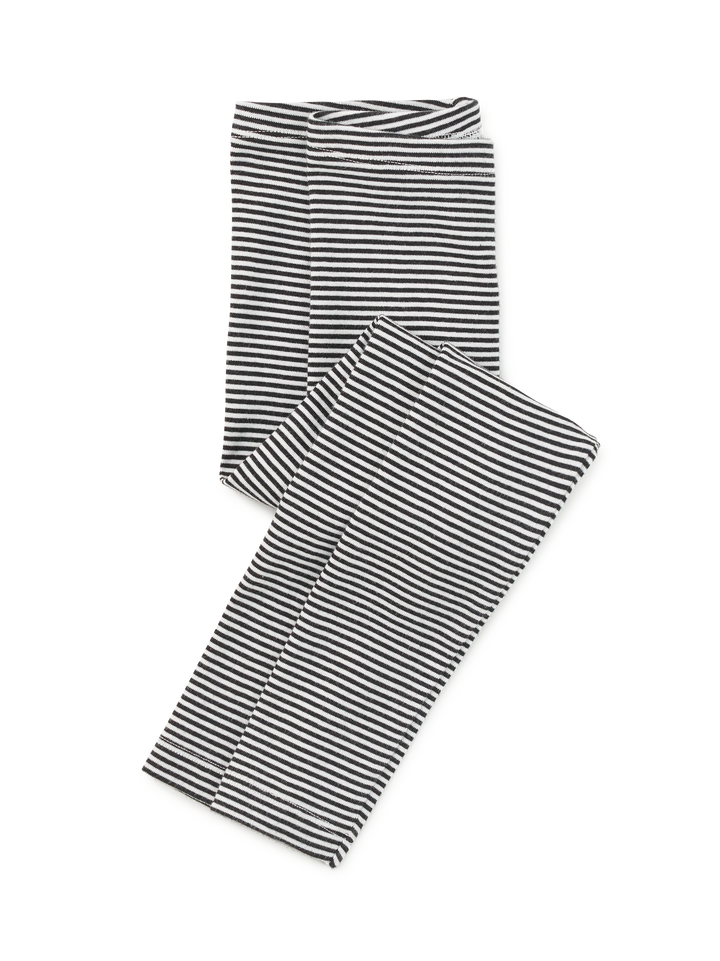Tea Collection Striped Leggings - Jet Black